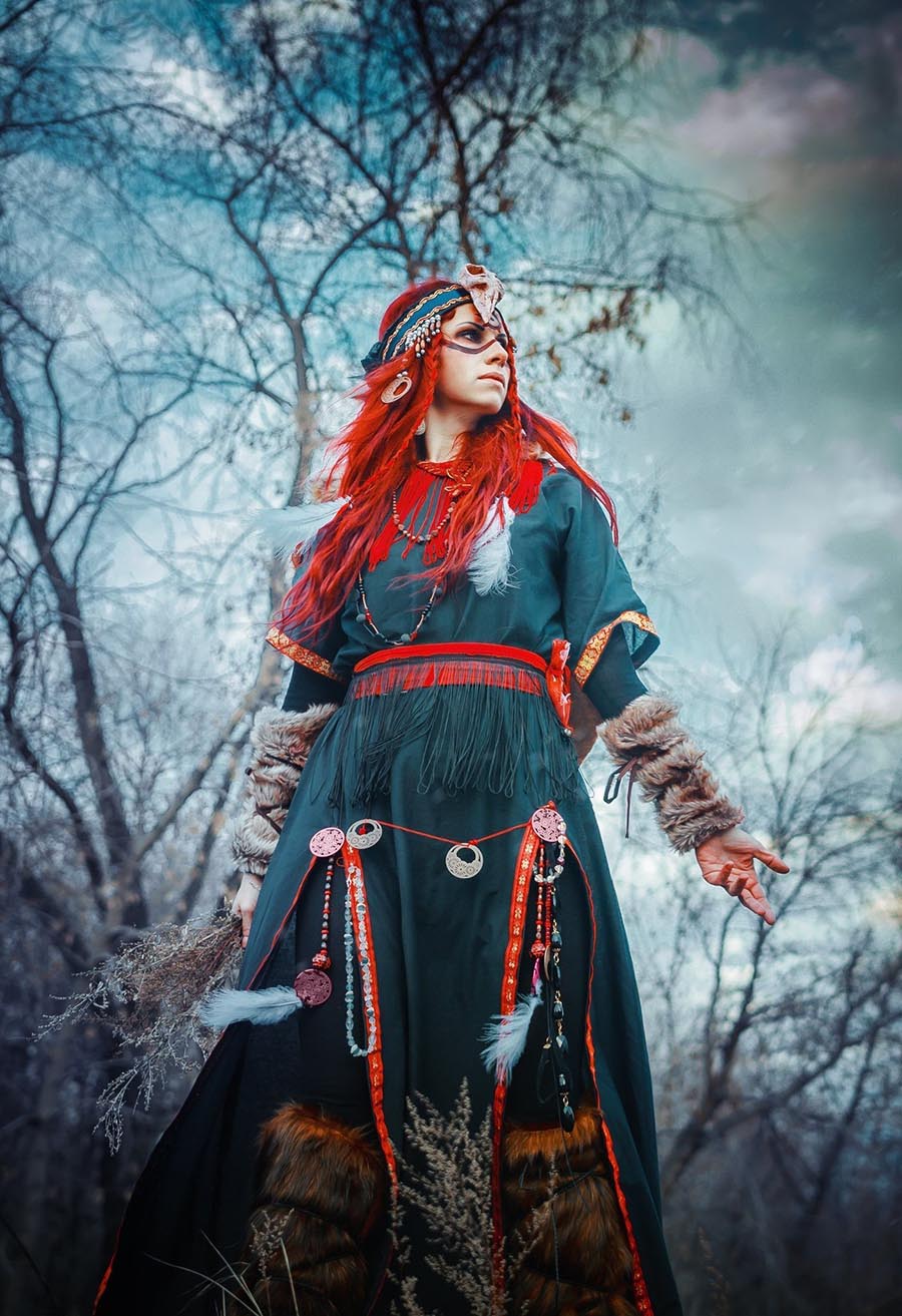 Girls in Slavic costumes underwear in Long Beach